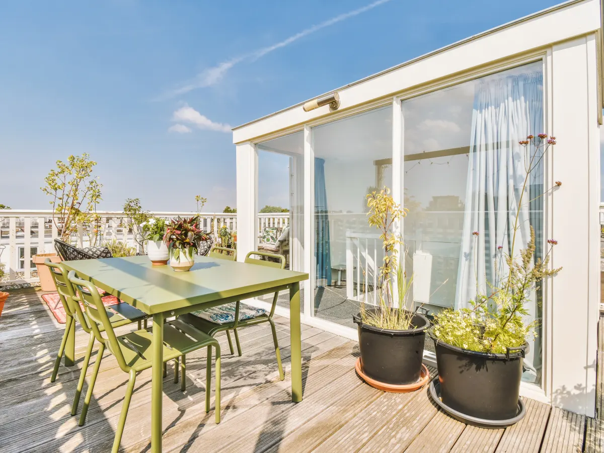 Exemple de terrasse en bois aménagée
